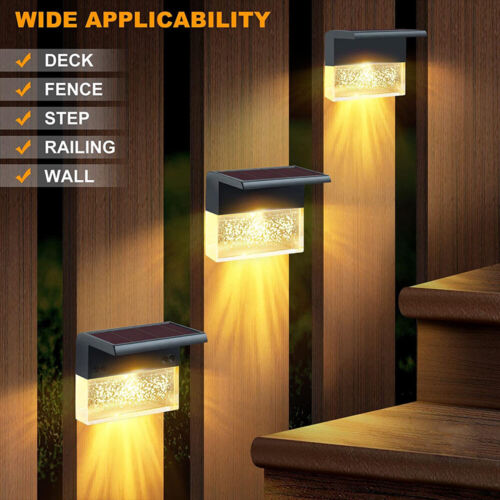 4 Pack Outdoor Deck Lights Solar Color Changing Path Garden Patio