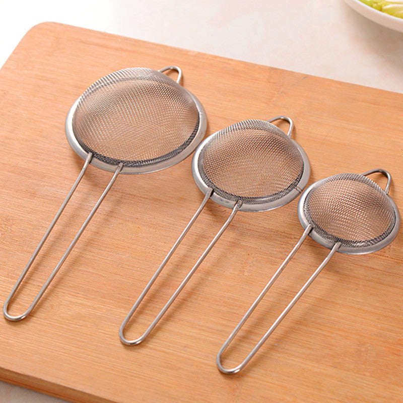 3Piece Stainless Steel Mesh Strainer Set for Kitchen