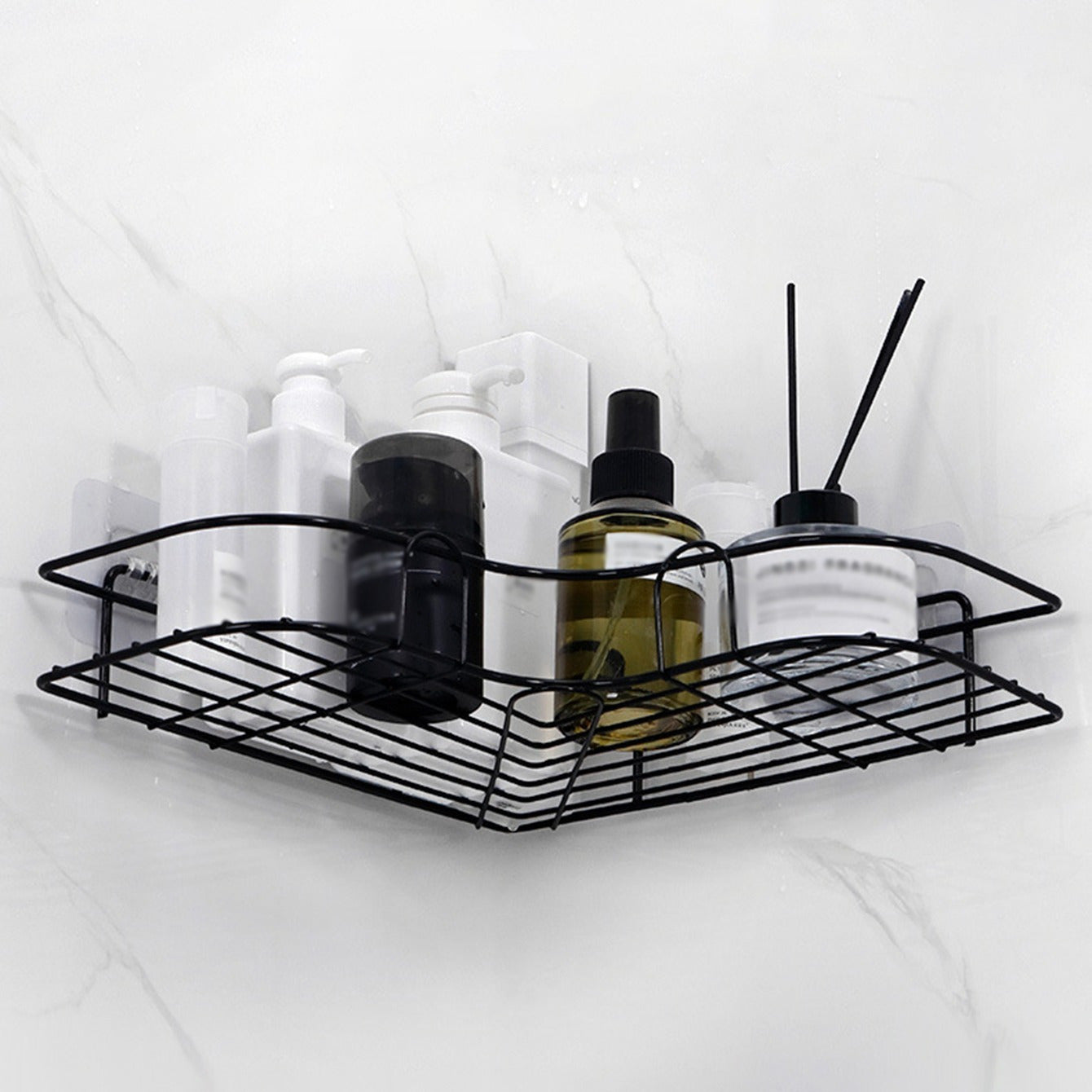 Triangle Wall Mounted Shower Caddy Rack for Easy Storage