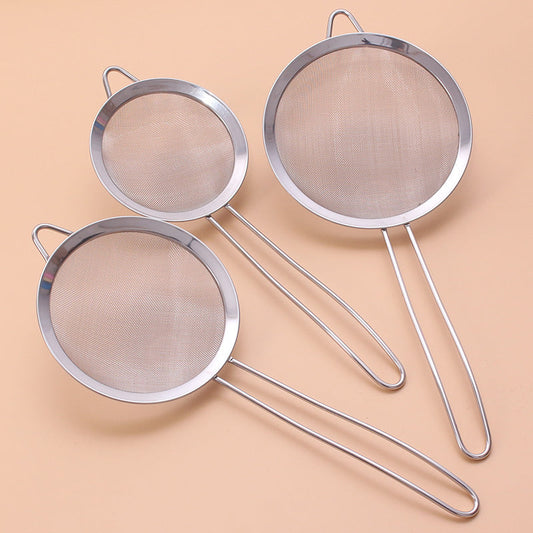 3Piece Stainless Steel Mesh Strainer Set for Kitchen