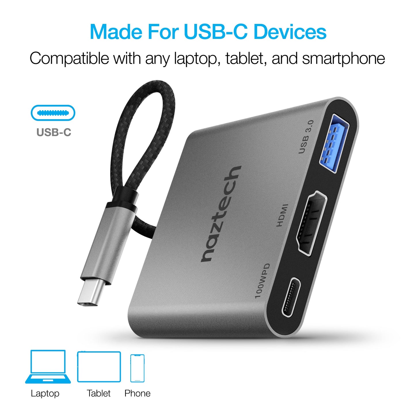 Naztech Portable MaxDrive 3100W Universal USB-C Hub (15598-HYP)