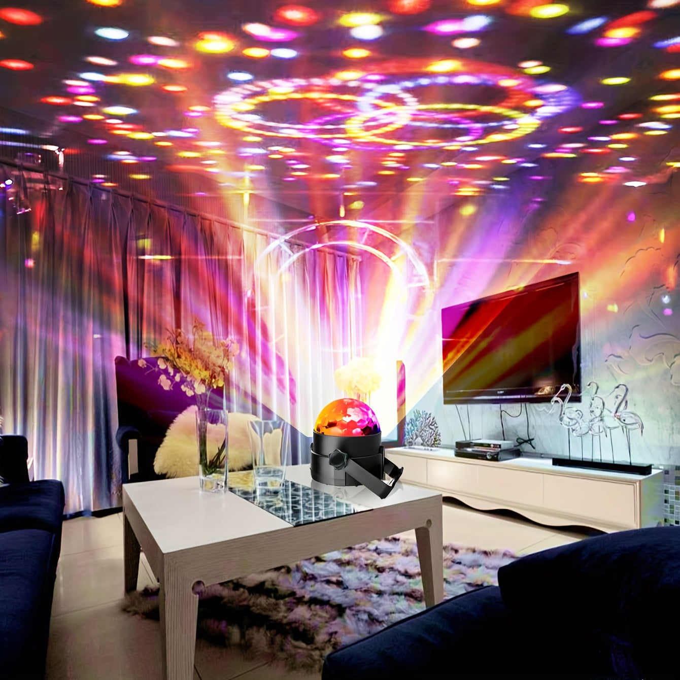 VoiceControlled RGB Disco Ball with Remote  PartyReady