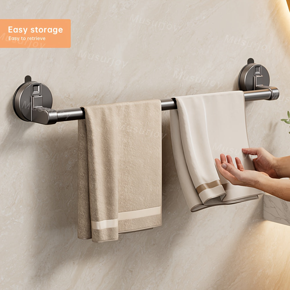 Modern Musurjoy Chrome Towel Rack with Suction Cup