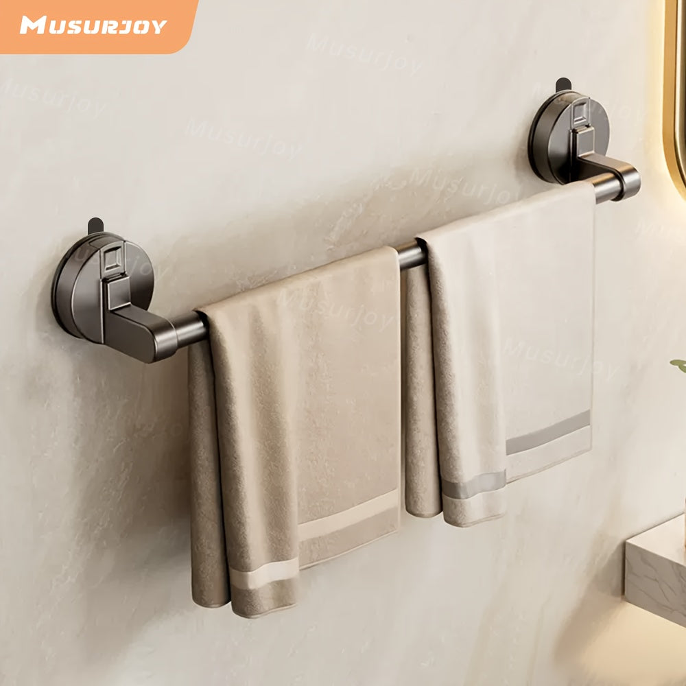 Modern Musurjoy Chrome Towel Rack with Suction Cup