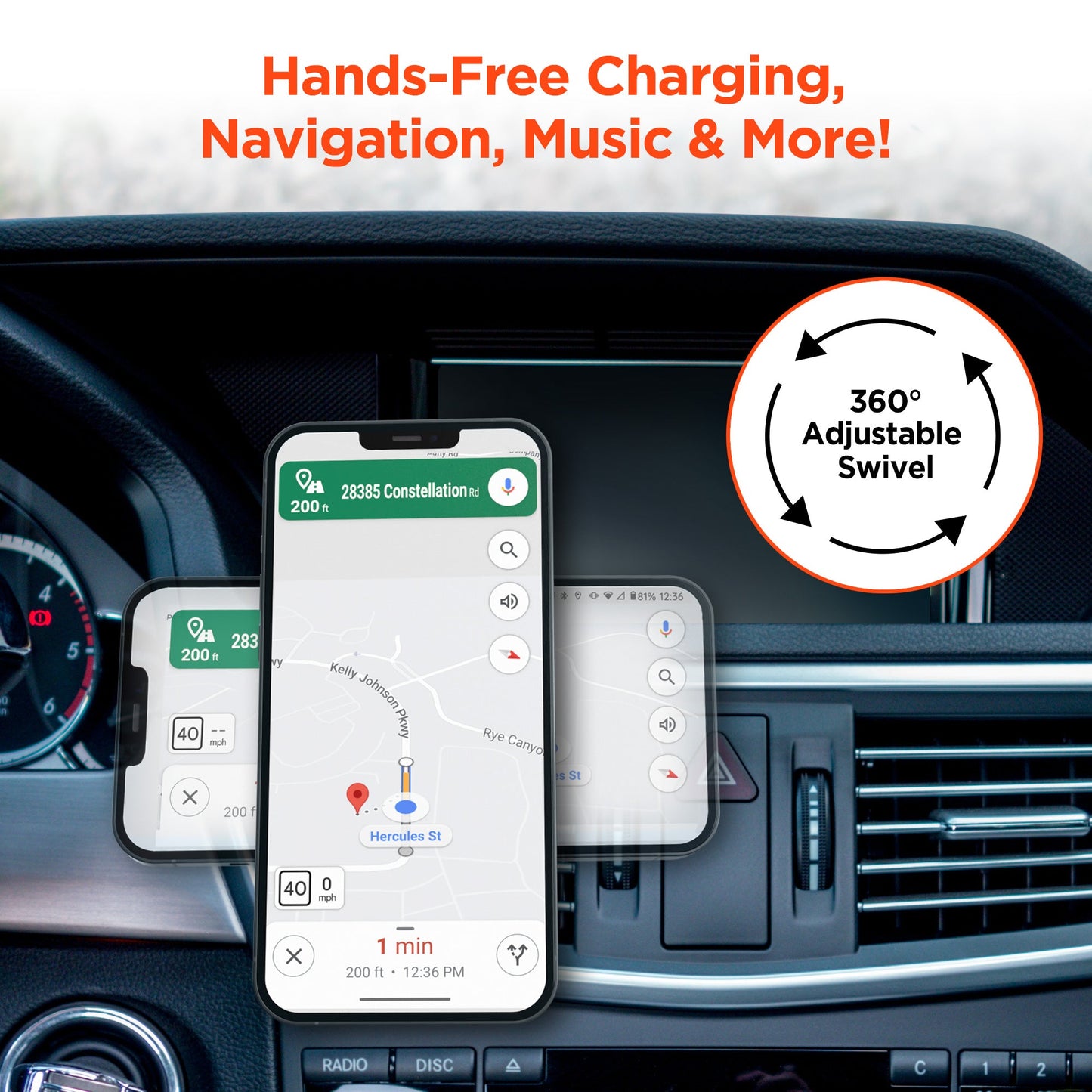 HyperGear MagVent Wireless Car Charging Mount for iPhone 13