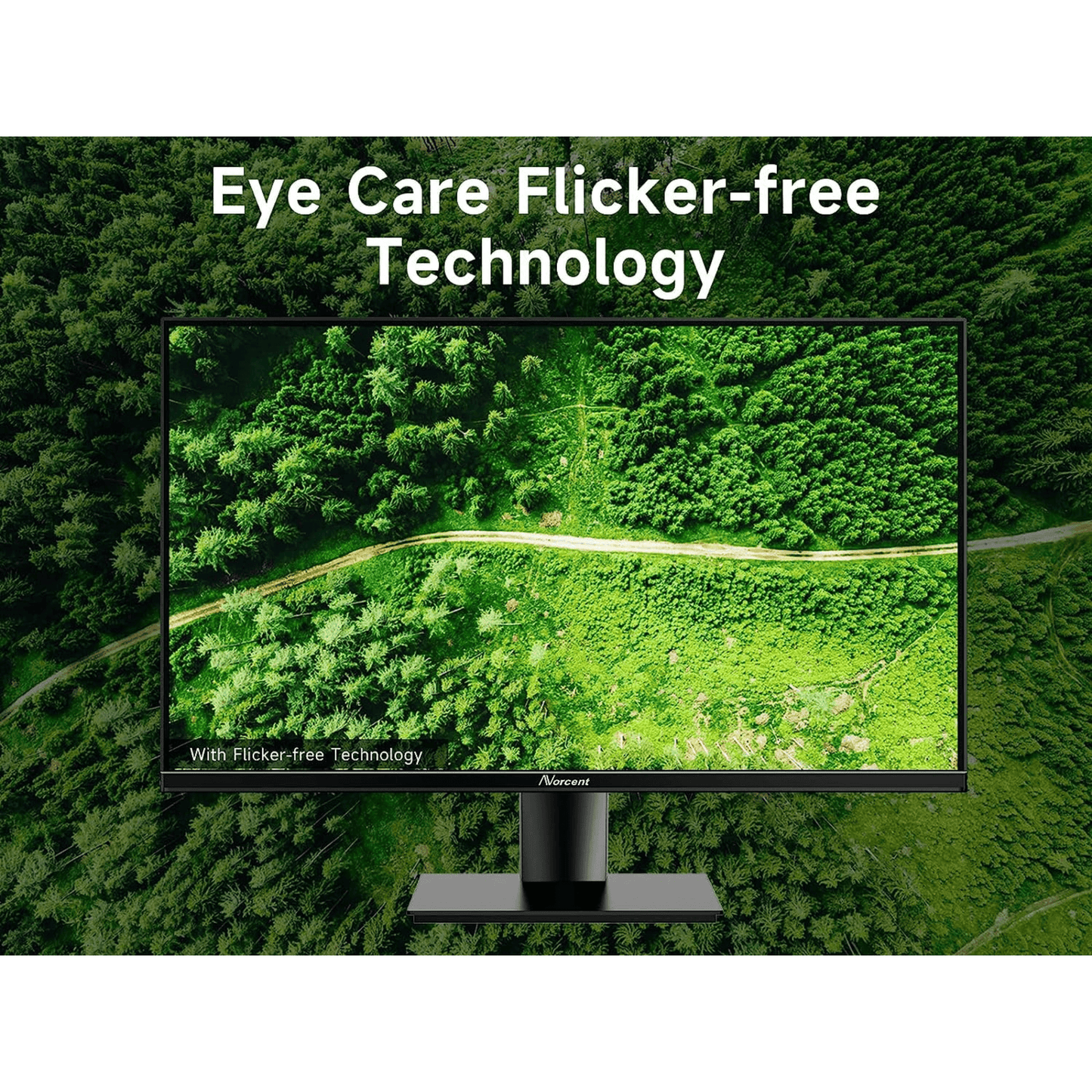 Norcent 27 Inch Frameless Computer Monitor FHD 75HZ VA with Built-In