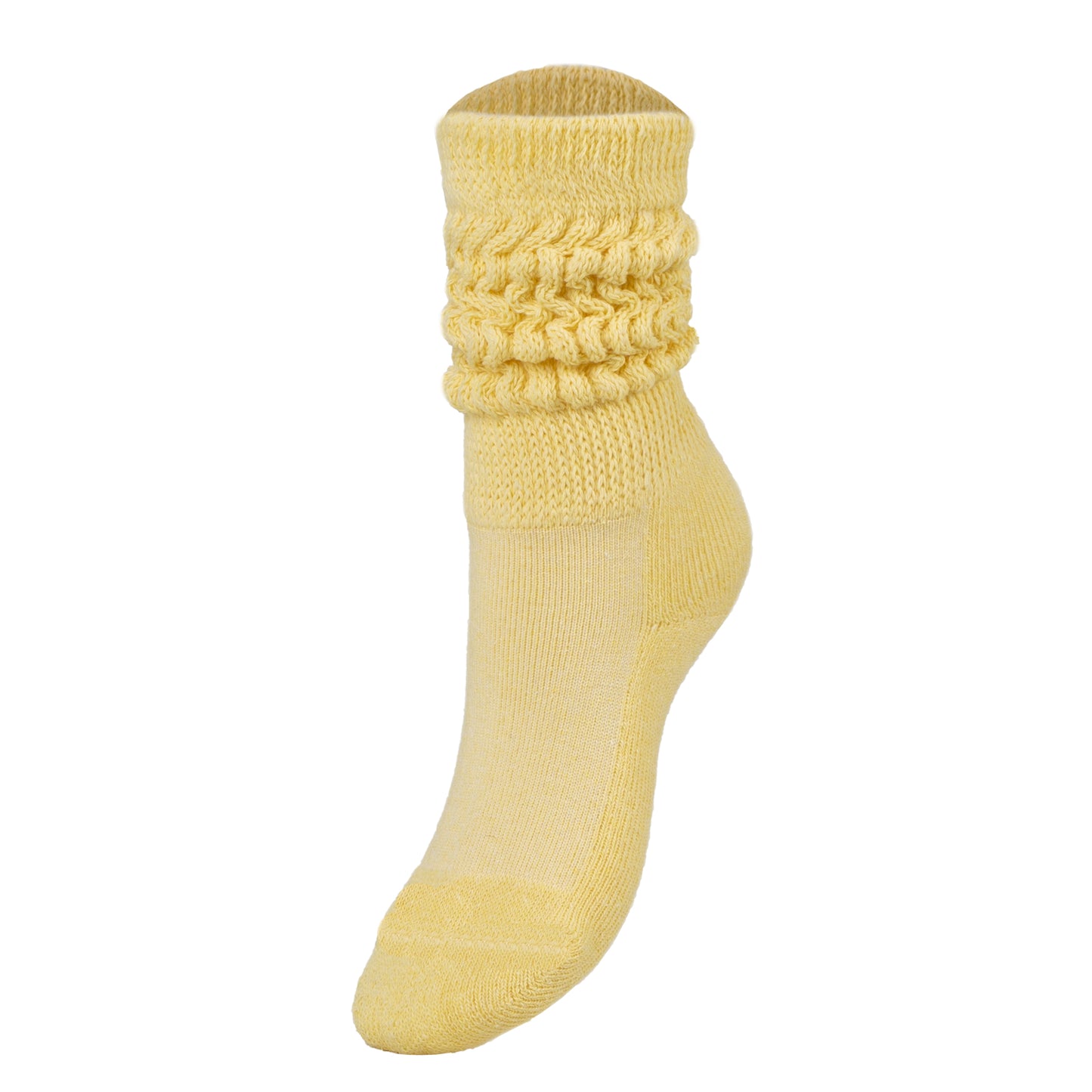 Yellow Kids Slouch Socks Knee High 1 Pair Scrunch Socks 3-15 Years Old